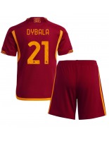 AS Roma Paulo Dybala #21 Kotipaita Lasten 2023-24 Lyhythihainen (+ shortsit)